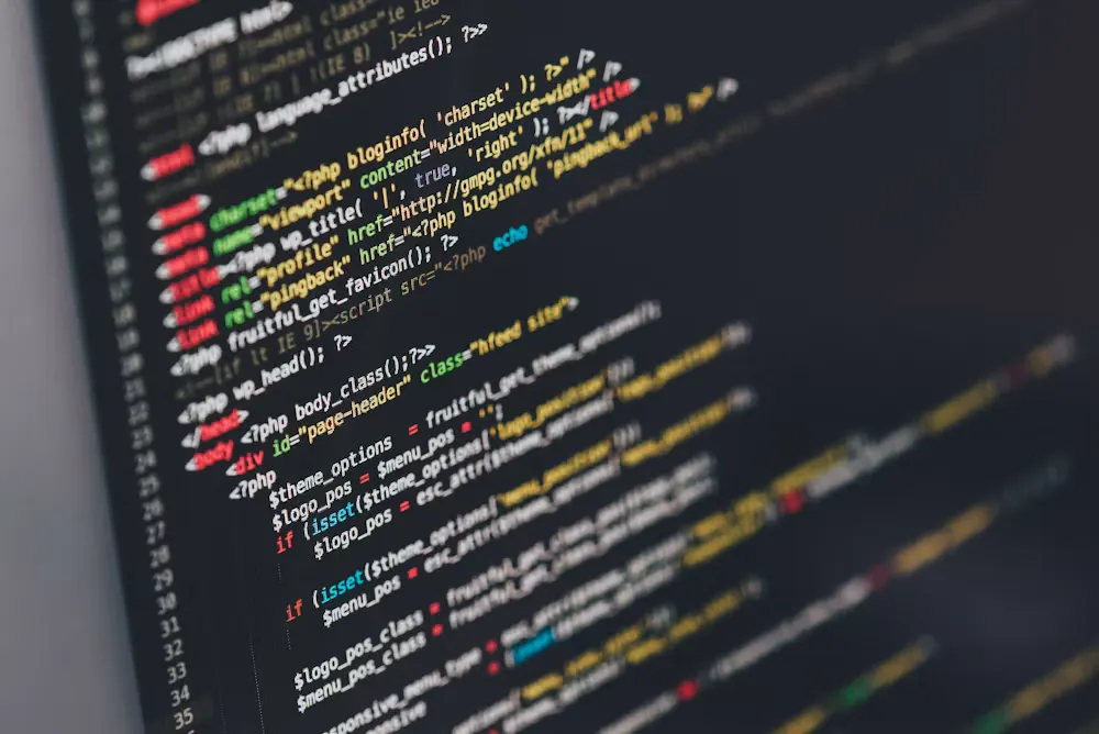 Code on screen with a modern development stack
