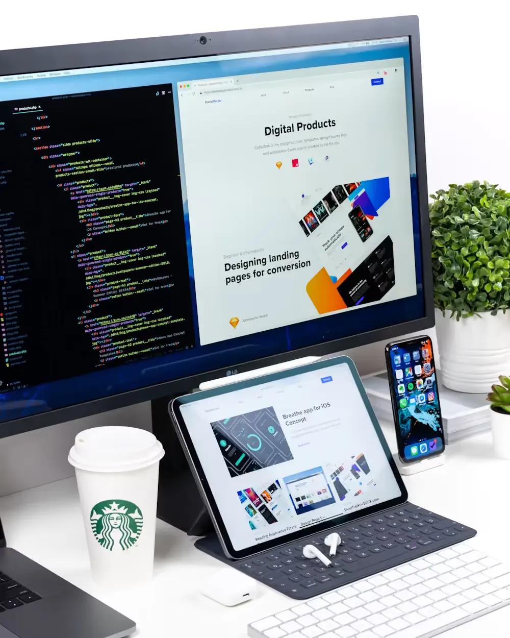 A website shown across desktop, tablet and phone